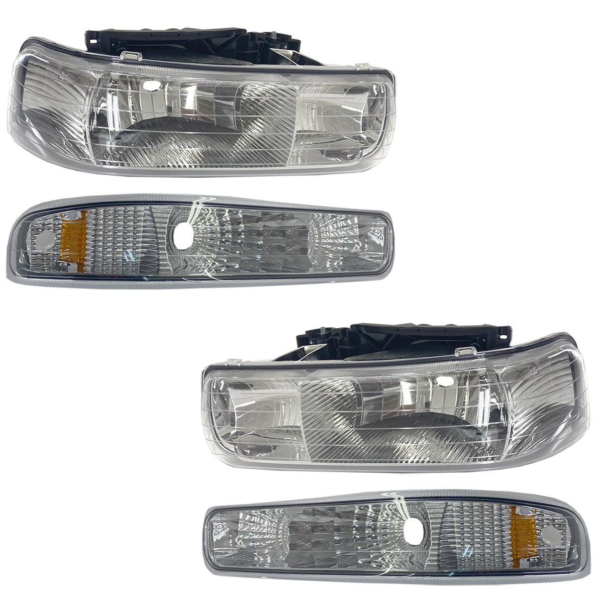 CHEV PU 99-02 KIT SPORT FAROS / CUARTOS 4 PZS CRM AMB CN