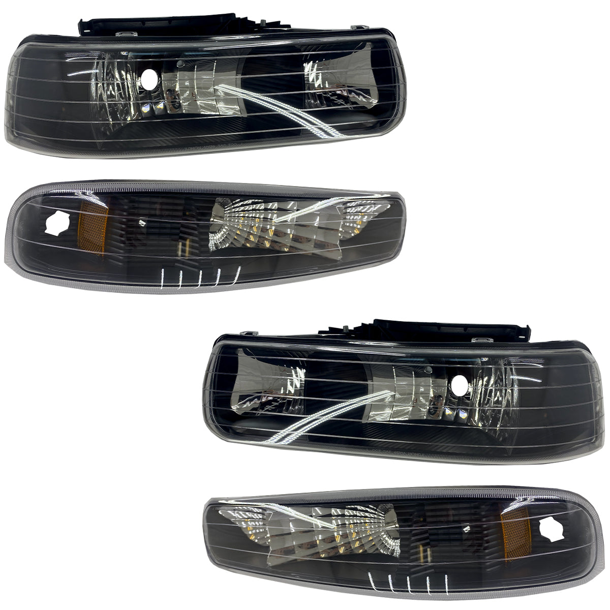 CHEV PU 99-02 KIT SPORT FAROS / CUARTOS 4 PZS OBSC AMB CN