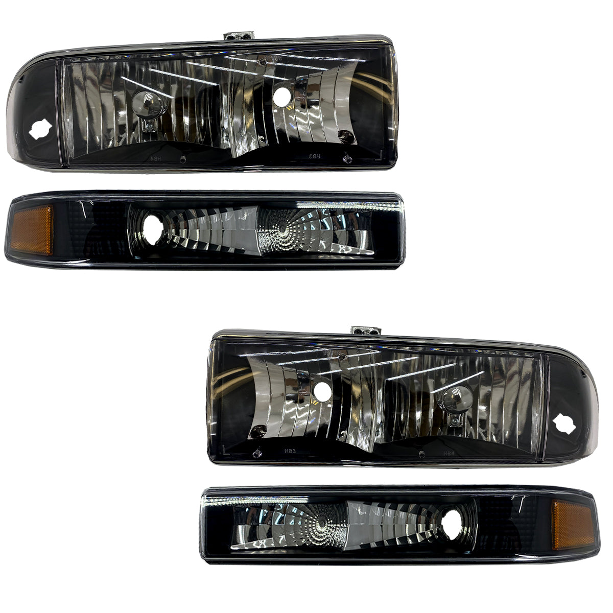 CHEV S10/ BLAZER 98-04 KIT SPORT FAROS / CUARTOS OBSC AMB 4 PZS CN