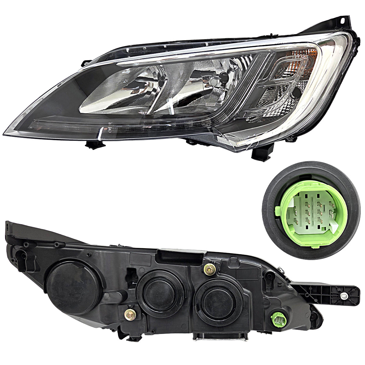 FARO DUCATO/ MANAGER 15-19 C/LUZ DE DIA CARGO VAN FONDO CROMADO C/MOTOR L CN