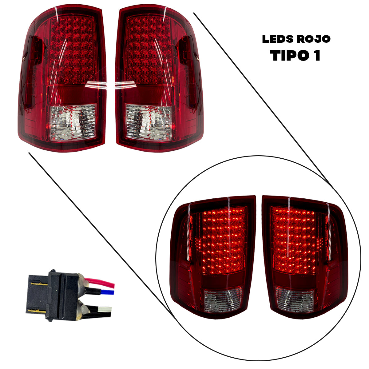 CALAVERA RAM PU 09-18 LED ROJO TIPO 1 JGO 2PZS CN