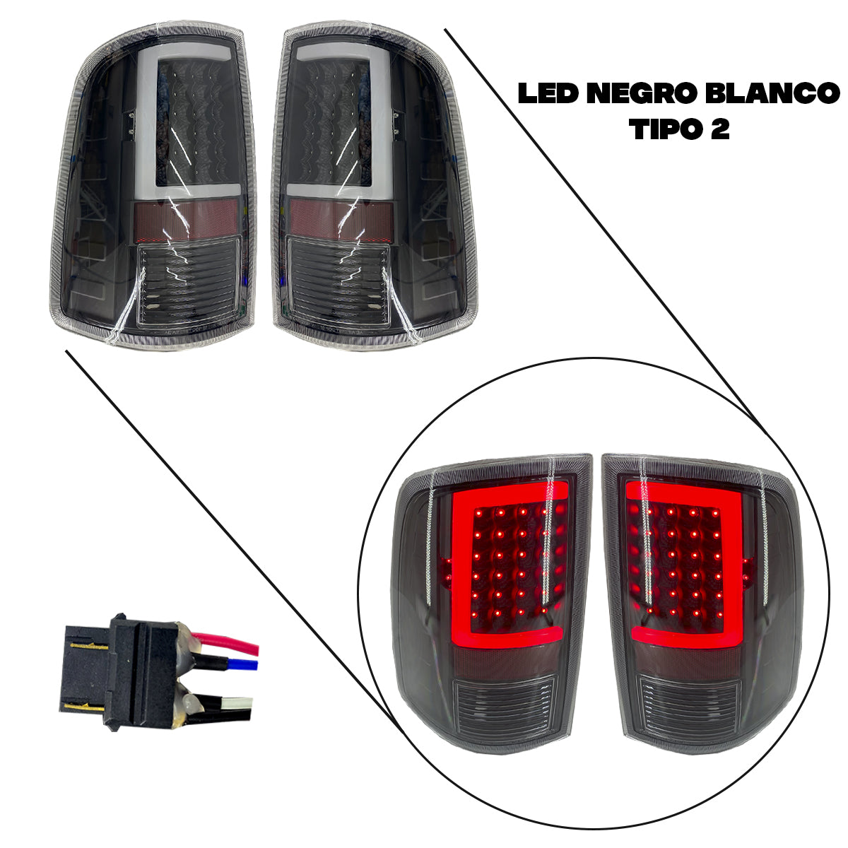 CALAVERA RAM PU 09-18 LED NGR/BCO TIPO 2 JGO 2PZS CN