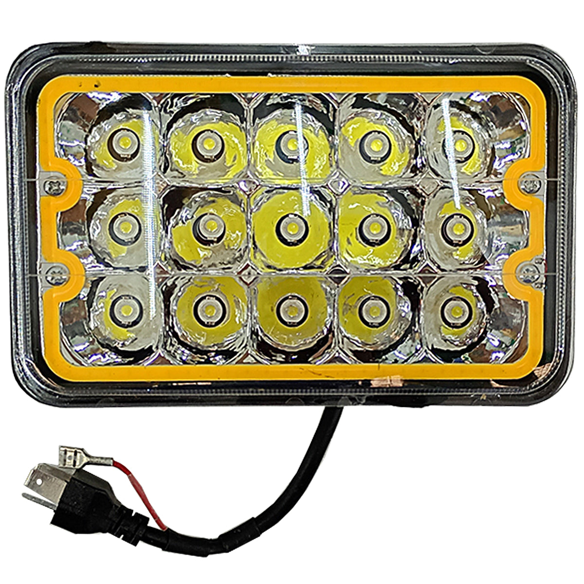 FARO UNIVERSAL RECTANGULAR LEDS H4 ALTA/BAJA 5 PULGADAS C/OJO ANGEL