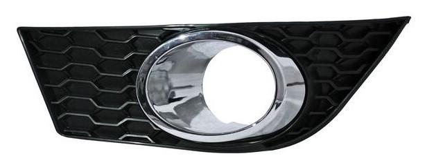 PARRILLA FASCIA AVEO 17.5-19 C/HOYO P/FARO C/BISEL CROMO L CN