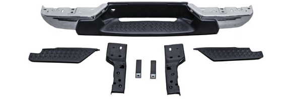 DEFENSA TRASERA COLORADO 08-12 CROMO COMPLETA