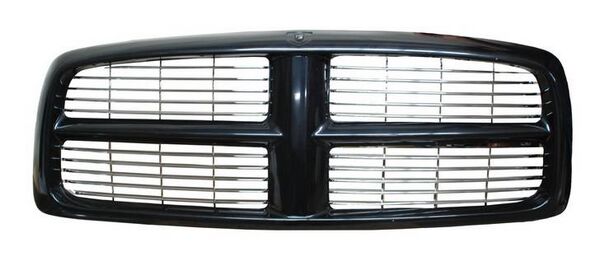 PARRILLA RAM PU 02-05 C/MARCO NEGRA LINEAS CROMO