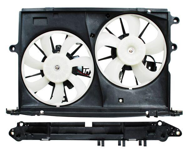 MOTOVENTILADOR COROLLA/ MATRIX 09-13 L4/2.4L C/TOLVA SUP P/RADIADOR P/AIRE ACONDICIONADO COMPLETO