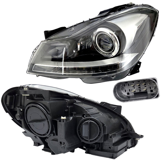 FARO MBENZ CLASE C 12-14 C/LUPA CROMO L CN
