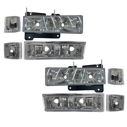 CHEV PU  94-95 KIT SPORT FAROS  / CUARTOS  8 PZS CROMO CN