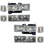 CHEV PU 94-95 KIT SPORT FAROS  / CUARTOS CRM AMB 8 PZS CN