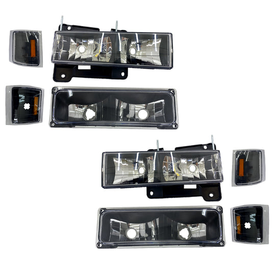 CHEV PU 94-95 KIT SPORT FAROS  / CUARTOS OBSC AMB 8 PZS CN