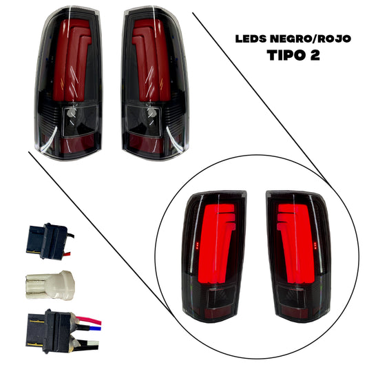 CALAVERA CHEV PU 03-07 LEDS NGR/ROJ 2PZS JGO TIPO 2 CN