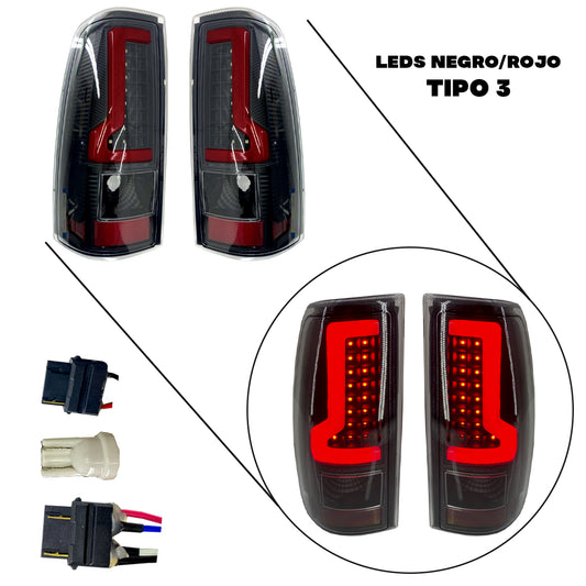 CALAVERA CHEV PU 03-07 LEDS NGR/ROJ 2PZS JGO TIPO 3 CN