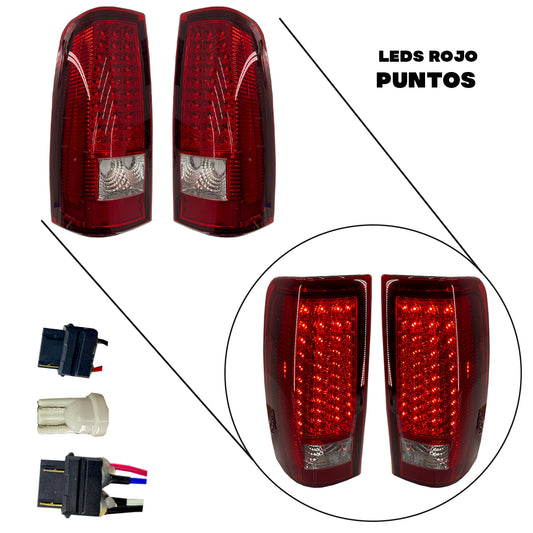 CALAVERA CHEV PU 03-07 LEDS ROJO PUNTOS 2PZS JGO CN