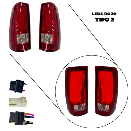 CALAVERA CHEV PU 03-07 LEDS ROJO 2PZS JGO TIPO 2 CN