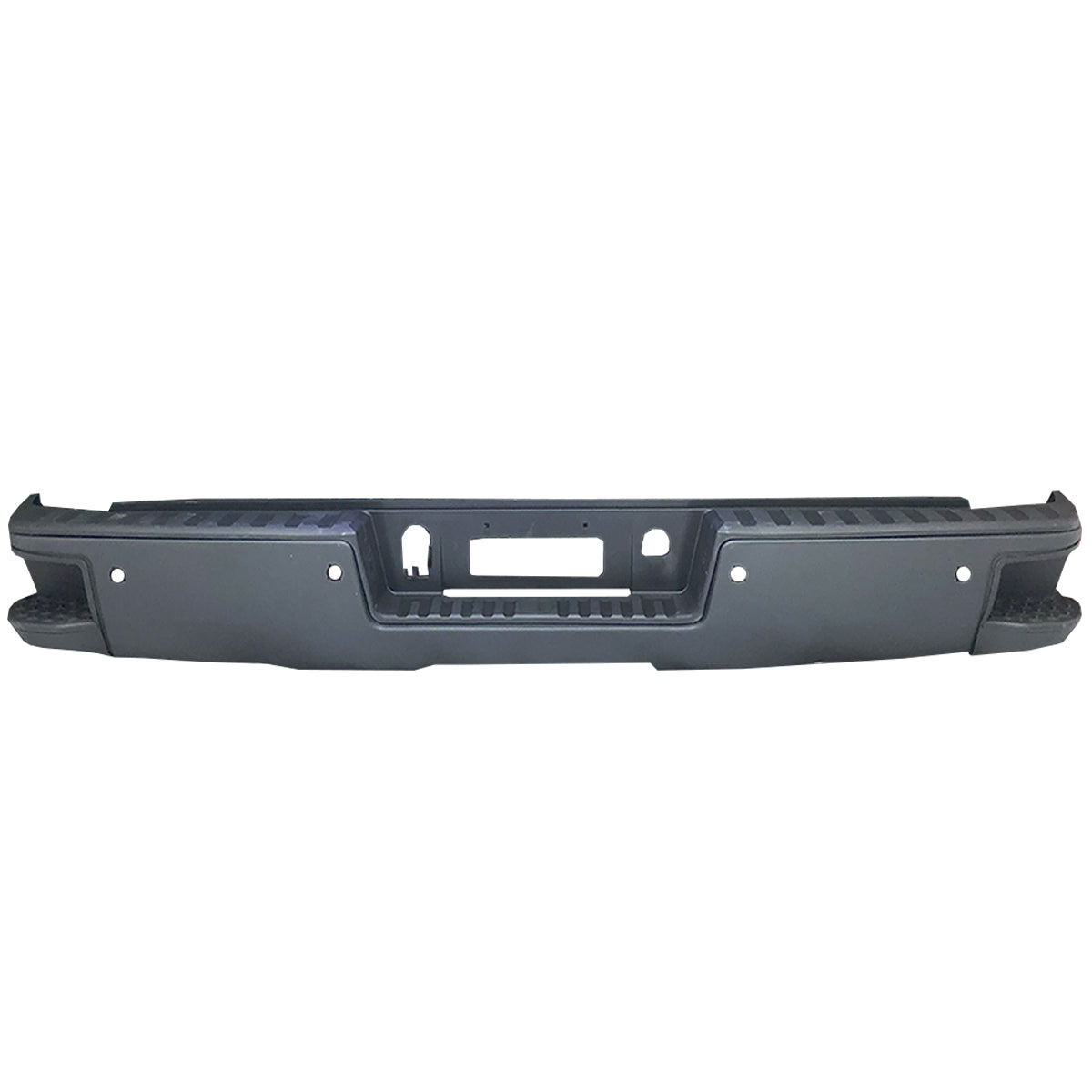 DEFENSA TRASERA CHEV PU/ SILVERADO 16-18 1500 C/HOYO P/SENSOR NEGRA COMPLETA CN