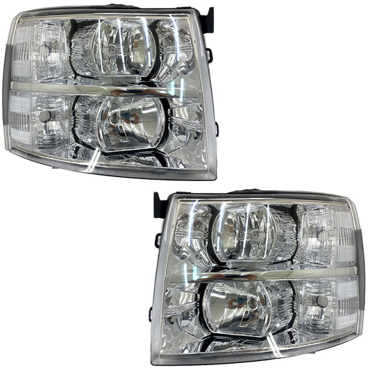 FARO CHEV PU/ SILVERADO 07-13 SPORT CROMO JUEGO 2 PIEZAS CN