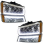 CHEV PU 03-07 KIT SPORT FAROS / CUARTOS 4 PZS LEDS CRM AMB