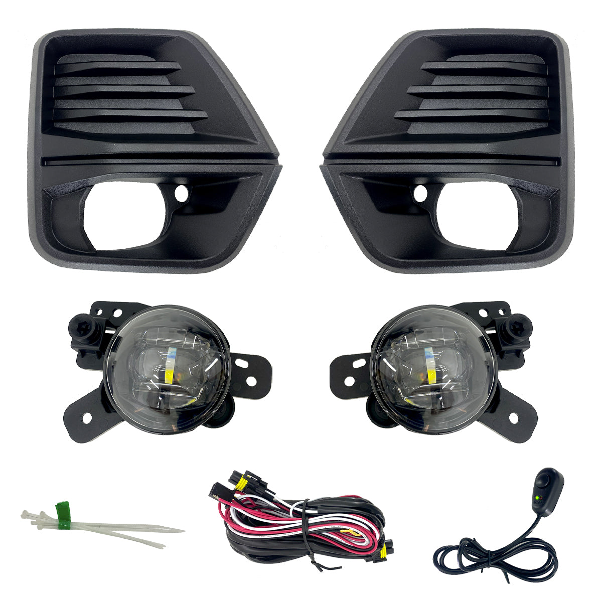 FARO NIEBLA COLORADO 23-24 LEDS C/PARRILLA JGO CN