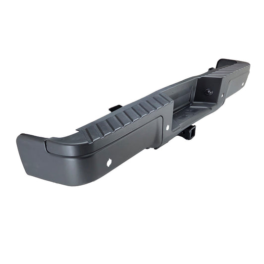 DEFENSA TRASERA LOBO 09-14 C/HOYO P/SENSOR C/TIRON NEGRA COMPLETA CN