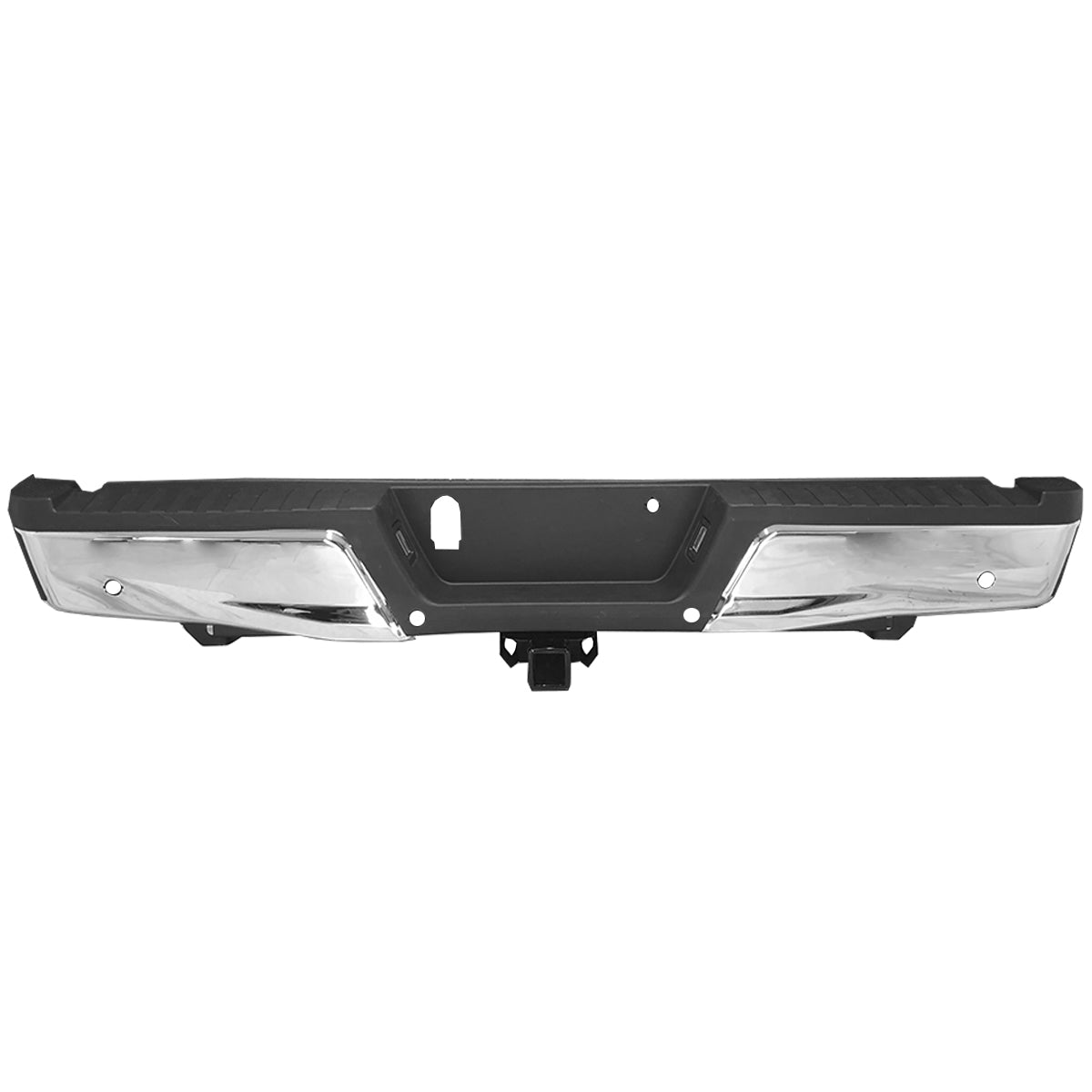 DEFENSA TRASERA LOBO 15-20 C/HOYO P/SENSOR C/TIRON CROMO COMPLETA CN