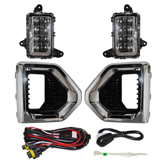 FARO NIEBLA SIERRA 19-21 LEDS C/PARRILLA FILO/CROMO JUEGO CN