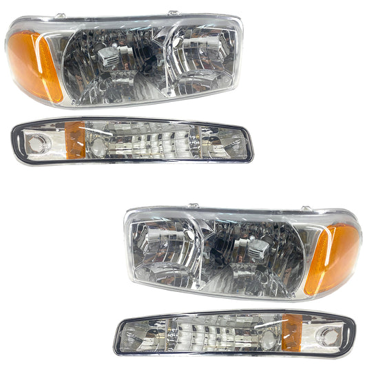 GMC YUKON / DENALI 99-06 KIT FAROS / CUARTOS 4 PZS CN