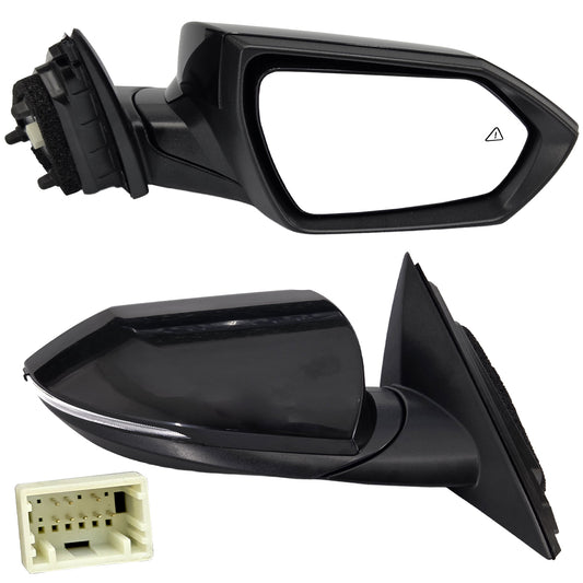 ESPEJO ELANTRA 21-24 ELECT P/PINT C/DIRECC C/DESEMP C/SENSOR PUNTO CIEGO 8PIN L