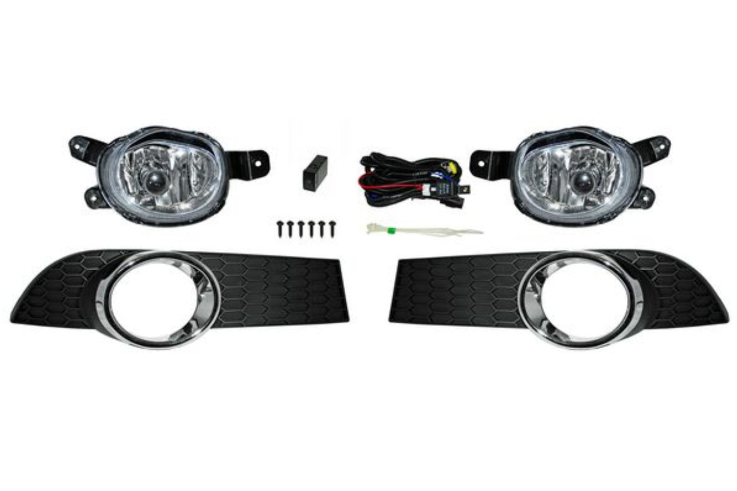 FARO NIEBLA AVEO 12-17 C/PARRILLA C/BASE JUEGO CN