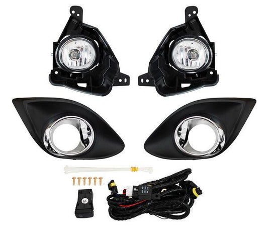 FARO NIEBLA MAZDA 2 12-15 C/PARRILLA FILO CROMO JUEGO CN