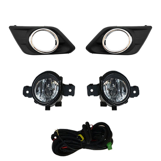FARO NIEBLA XTRAIL 15-17 C/PARRILLA FILO CROMO JUEGO CN