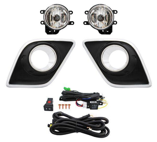 FARO NIEBLA HILUX 16-25 C/PARRILLA DOBLE FILO CROMO JUEGO CN