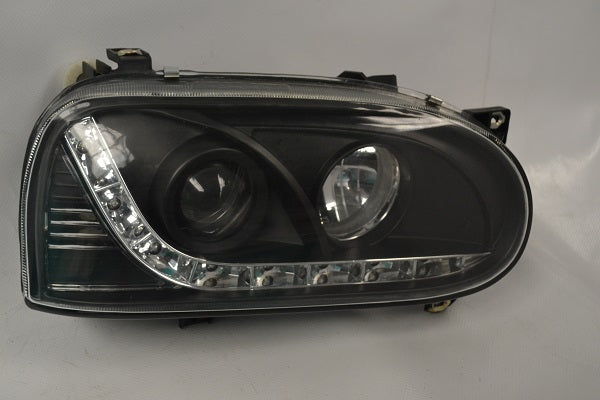 FARO GOLF A3 93-98 F/NEGRO C/LUPA C/LED R CN